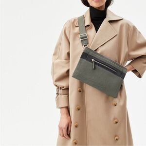 Rothy’s Dual Zip Crossbody Bag in Sage Green